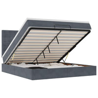 vidaXL Struttura Letto Pouf con Materassi 180x200 cm Velluto