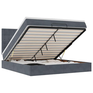 vidaXL Struttura Letto Pouf con Materassi 180x200 cm Velluto