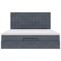 vidaXL Struttura Letto Pouf con Materassi 180x200 cm Velluto