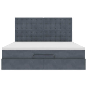 vidaXL Struttura Letto Pouf con Materassi 180x200 cm Velluto