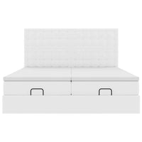 Struttura Letto Pouf con Materassi 160x200 cm Similpelle 3313650