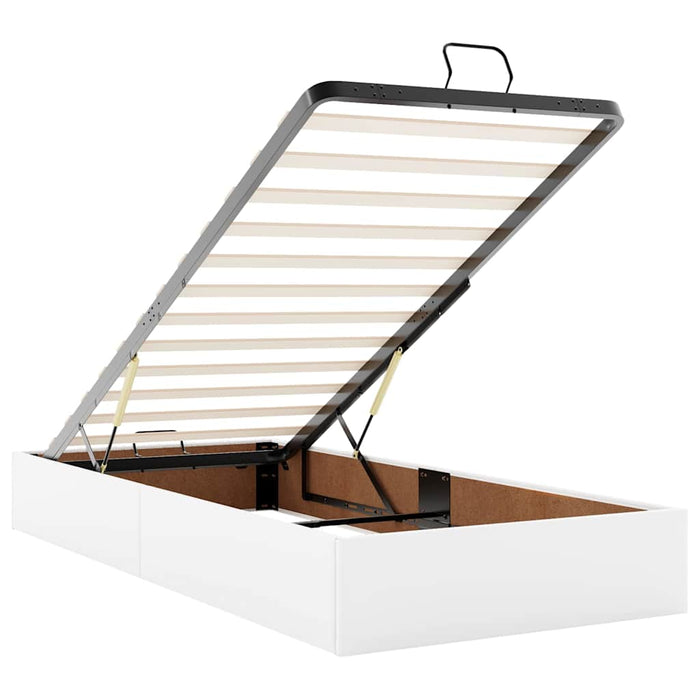 Struttura Letto Pouf con Materassi 160x200 cm Similpelle 3313650