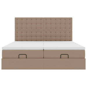 Struttura Letto Pouf con Materassi 200x200cm Similpelle