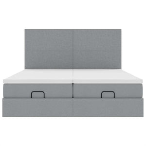 Struttura Letto Pouf con Materassi 160x200 cm in Tessuto 3313664