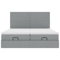 vidaXL Struttura Letto Pouf con Materassi 180x200 cm in Tessuto