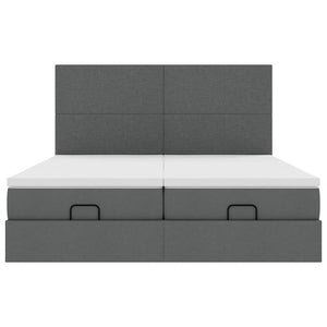 vidaXL Struttura Letto Pouf con Materassi 180x200 cm in Tessuto