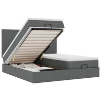 vidaXL Struttura Letto Pouf con Materassi 200x200 cm in Tessuto