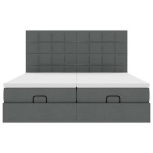 vidaXL Struttura Letto Pouf con Materassi 180x200 cm in Tessuto