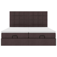 vidaXL Struttura Letto Pouf con Materassi 200x200 cm in Tessuto