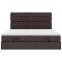 vidaXL Struttura Letto Pouf con Materassi 160x200 cm in Tessuto