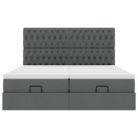 vidaXL Struttura Letto Pouf con Materassi 200x200 cm in Tessuto
