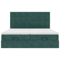 vidaXL Struttura Letto Pouf con Materassi 180x200 cm Velluto