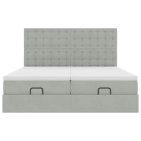 Struttura Letto Pouf con Materassi 180x200 cm Velluto 3313808