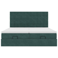 vidaXL Struttura Letto Pouf con Materassi 180x200 cm Velluto