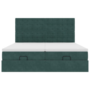 Struttura Letto Pouf con Materassi 200x200 cm Velluto