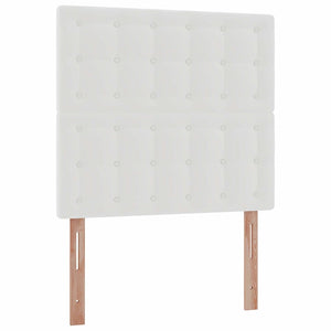 Struttura Letto Pouf con Materasso Bianco 80x200 cm Similpelle 3313821