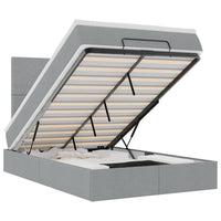 Struttura Letto Pouf con Materasso 120x190 cm in Tessuto