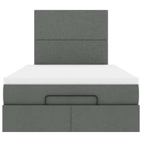 vidaXL Struttura Letto Pouf con Materasso 120x200 cm in Tessuto