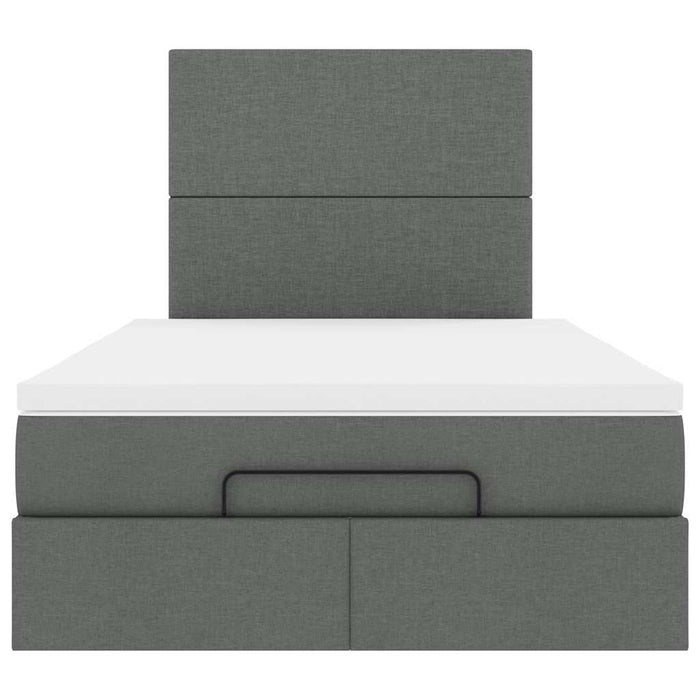 vidaXL Struttura Letto Pouf con Materasso 120x200 cm in Tessuto