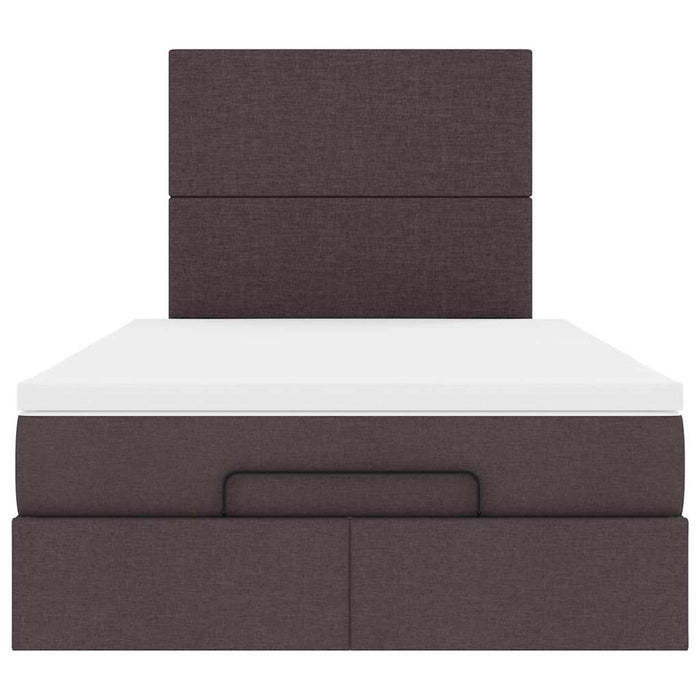 vidaXL Struttura Letto Pouf con Materasso 120x200 cm in Tessuto