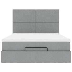 Struttura Letto Pouf con Materasso 140x200 cm in Tessuto