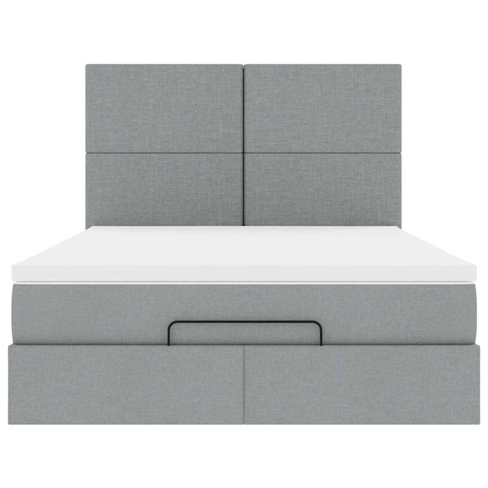 Struttura Letto Pouf con Materasso 140x200 cm in Tessuto