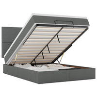 vidaXL Struttura Letto Pouf con Materasso 140x200 cm in Tessuto