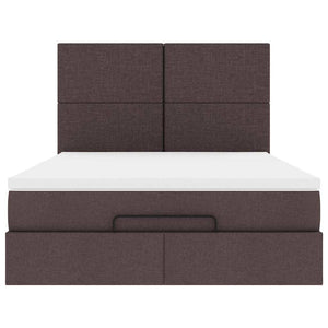 Struttura Letto Pouf con Materasso 140x200 cm in Tessuto