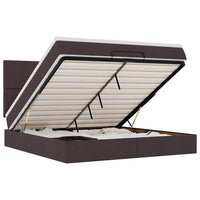 vidaXL Struttura Letto Pouf con Materasso 160x200 cm in Tessuto