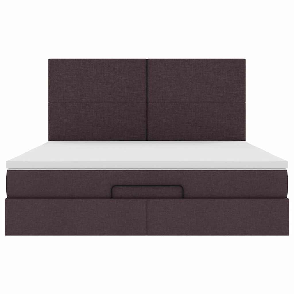 vidaXL Struttura Letto Pouf con Materasso 160x200 cm in Tessuto