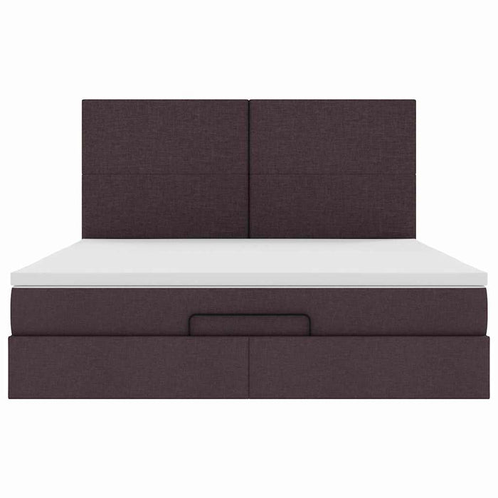 vidaXL Struttura Letto Pouf con Materasso 160x200 cm in Tessuto