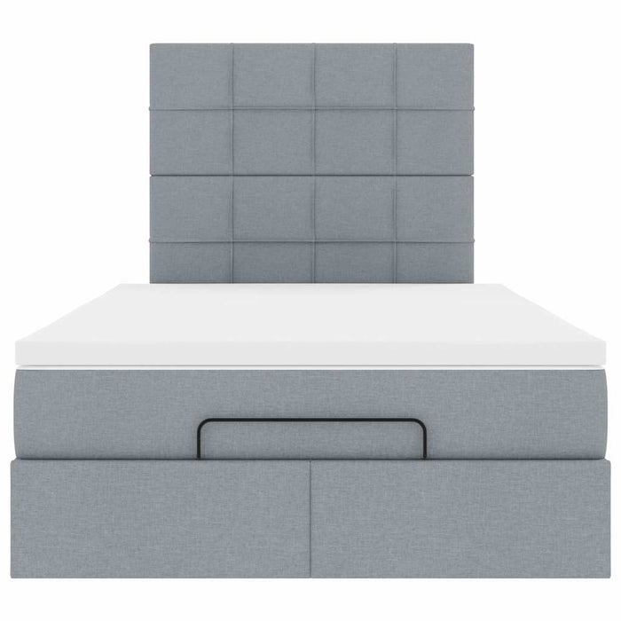 vidaXL Struttura Letto Pouf con Materasso 120x200 cm in Tessuto