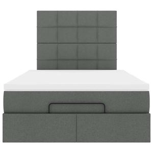 vidaXL Struttura Letto Pouf con Materasso 120x200 cm in Tessuto