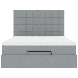 Struttura Letto Pouf con Materasso 140x190 cm in Tessuto 3314003