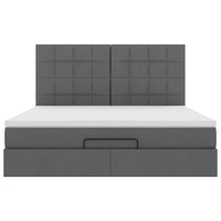 Struttura Letto Pouf con Materasso 160x200 cm in Tessuto