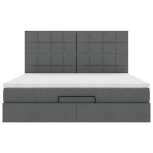 Struttura Letto Pouf con Materasso 160x200 cm in Tessuto