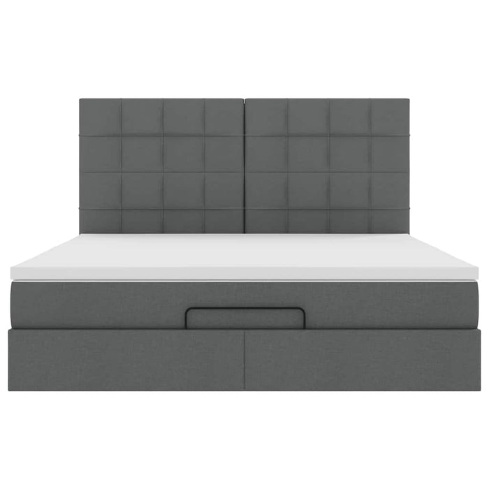 Struttura Letto Pouf con Materasso 160x200 cm in Tessuto