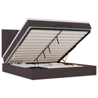 Struttura Letto Pouf con Materasso 160x200 cm in Tessuto 3314020