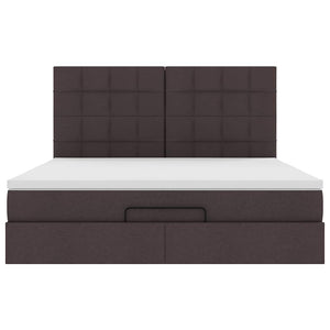 Struttura Letto Pouf con Materasso 160x200 cm in Tessuto 3314020