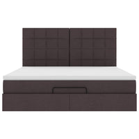vidaXL Struttura Letto Pouf con Materasso 160x200 cm in Tessuto
