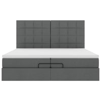 Struttura Letto Pouf con Materassi 200x200 cm in Tessuto