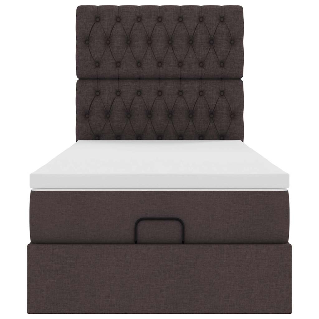 vidaXL Struttura Letto Pouf con Materasso 100x200 cm in Tessuto