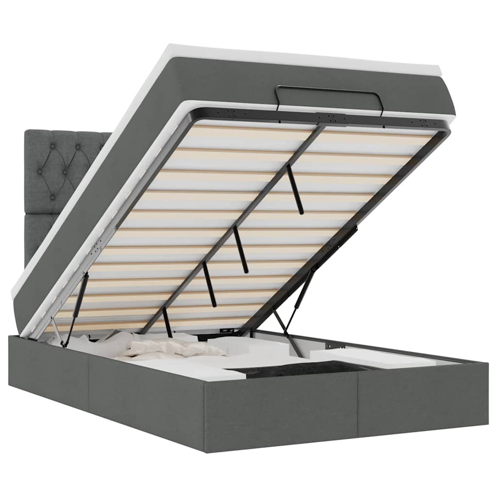 Struttura Letto Pouf con Materasso 80x200 cm in Tessuto 3314073