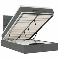 vidaXL Struttura Letto Pouf con Materasso 120x200 cm in Tessuto