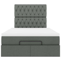 vidaXL Struttura Letto Pouf con Materasso 120x200 cm in Tessuto