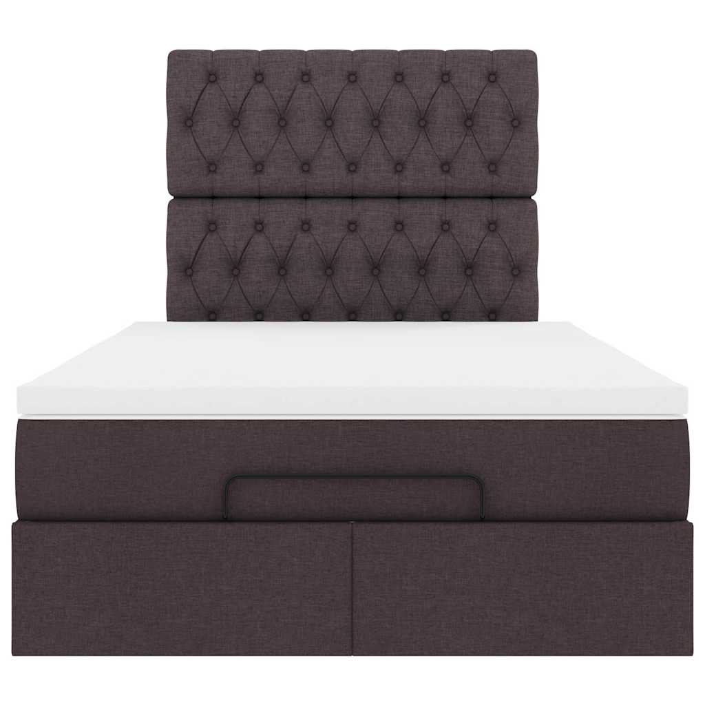 vidaXL Struttura Letto Pouf con Materasso 120x200 cm in Tessuto