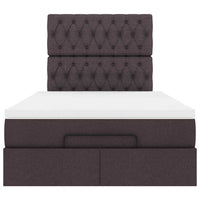 vidaXL Struttura Letto Pouf con Materasso 120x200 cm in Tessuto