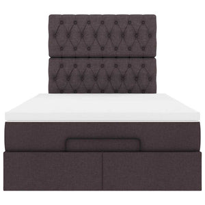 vidaXL Struttura Letto Pouf con Materasso 120x200 cm in Tessuto