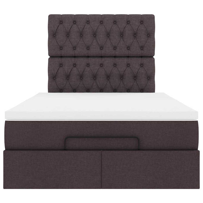 vidaXL Struttura Letto Pouf con Materasso 120x200 cm in Tessuto