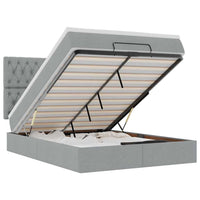 Struttura Letto Pouf con Materasso 140x190 cm in Tessuto 3314086